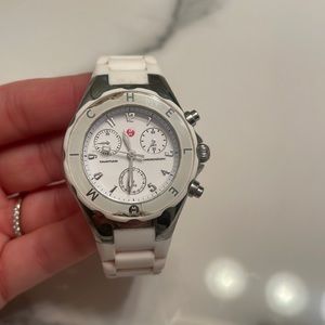 WHITE RUBBER MICHELE WATCH